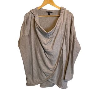 Lauren Ralph Lauren Gray Drape Hoodie